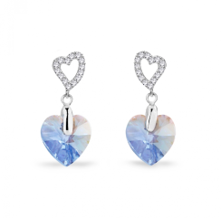 Náušnice modré sa Swarovski Elements Amore KCS622810LSASH Light Sapphire Shimmer