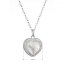 Strieborný náhrdelník srdca s perleťovým zirkónom 12058.1