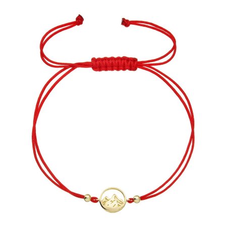 Kabbalah pozlacený náramek hory 13090.1 červený