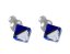 Náušnice so Swarovski Elements kocka Bermuda Blue 6 mm