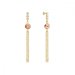 Náušnice oranžovej so Swarovski Elements Ballena KCG1122SS29LP Light Peach