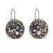 Stříbrné náušnice visací s krystaly Swarovski mix barev kulaté 31176.4 Colorado