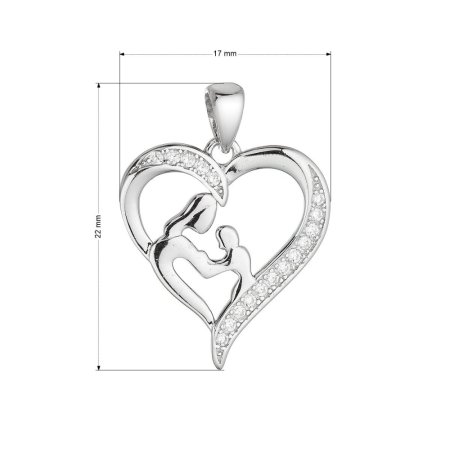 Strieborný prívesok matka a dieťa 14057.1