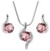 Súprava so Swarovski Elements vlnka ružová Light Rose