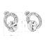 Stříbrné náušnice pecky s křišťály Preciosa bílé kulaté 31239.1 Krystal