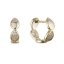 Pozlátené strieborné náušnice tvarované kruhy 11614.1