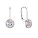 Strieborné náušnice visiace s kryštálmi Swarovski ab efekt malé 31321.2 ab efekt