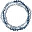 Náramok modrý so Swarovski Elements trojitý 33081.5 Metalic Blue
