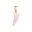 Pozlacený stříbrný přívěsek andělské křídlo 64087 rose gold
