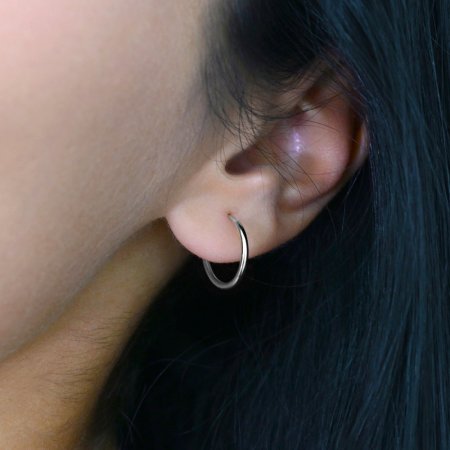 Strieborné náušnice kruhy 61001