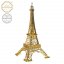 Kovová pozlátená figúrka Eiffelova veža s bielymi kryštálmi Swarovski Elements