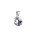Stříbrný přívěsek s krystaly Swarovski bílý kulatý-rivoli 34112.1 Krystal