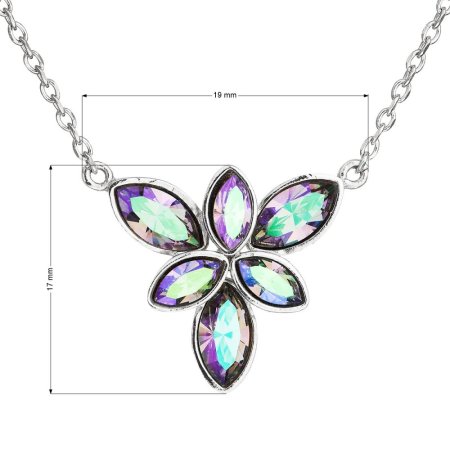 Strieborný náhrdelník s kryštálmi Swarovski kytička 32047.5 Paradise Shine