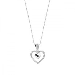 Náhrdelník číry sa Swarovski Elements Amour NCC28086C Krystal
