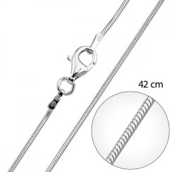 Stříbrný kulatý hadí řetízek 30002 délka 42 cm
