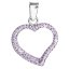 Strieborný prívesok s kryštálmi Swarovski fialové srdce 34093.3 Violet