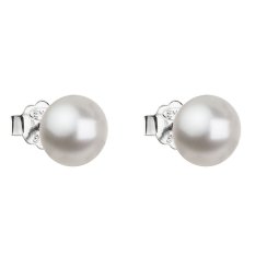 Náušnice so Swarovski Elements 31142.1 Biela 8 mm