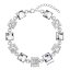 Strieborný náramok so Swarovski kryštálmi biely 33047.1 Krystal