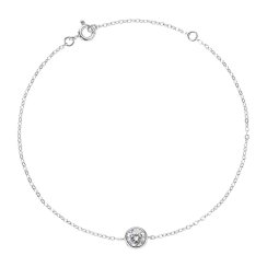 Strieborný náramok AMELIA 13M00002 moissanite