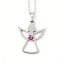 Oceľový náhrdelník anjel so Swarovski kryštálmi ružový 42043.3