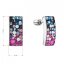 Strieborné visiace náušnice so Swarovski kryštálmi ružový a modrý obdĺžnik 31303.4 Galaxy