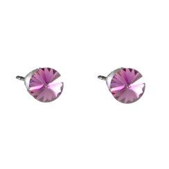 Náušnice svetlo fialová so Swarovski Elements bodka Violet 5 mm