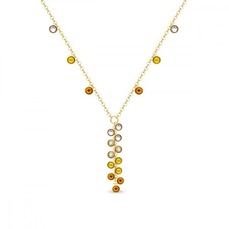 Náhrdelník oranžový so Swarovski Elements Milipedo NKGROLO2038TG Tangerine