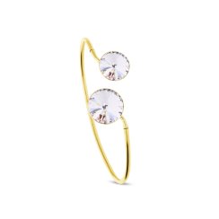 Pozlacený náramek se Swarovski Elements krystaly čirý Rivoli BBG1122C Krystal