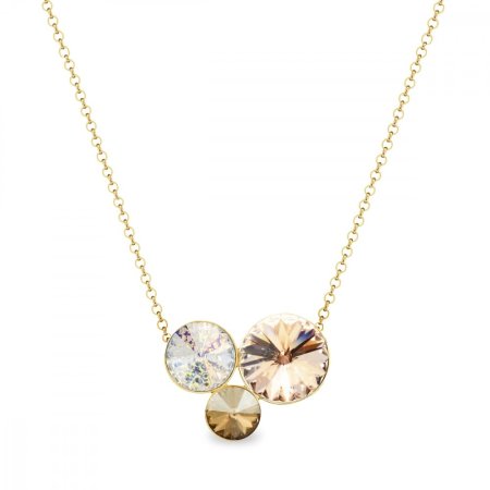 Strieborný náhrdelník pozlátený so Swarovski Elements Sweetie NG11223SLWP