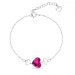 Náramek růžový se Swarovski Elements Soul BS280810F Fuchsia
