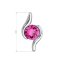 Strieborný prívesok so Swarovski kryštálom ružový 34261.3 Fuchsia