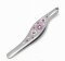 Pinzeta se Swarovski Elements kytka růžová