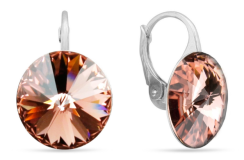 Náušnice růžové Rivoli se Swarovski Elements Sweet Candy KA112214BLR Blush Rose 14 mm
