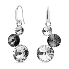 Náušnice so Swarovski Elements Lollipop KW11223CSN Silver Night