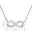 Strieborný náhrdelník s kryštálmi Swarovski biele infinity nekonečno 32023.1 Krystal