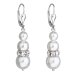 Náušnice so Swarovski Elements 31150.1 biela perla
