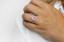 Strieborný prsteň s okrúhlym růžovým opálom a kryštálmi Swarovski Light Fuchsia veľký