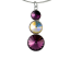 Prívesok Rivoli so Swarovski Elements s tromi krištáľmi Amethyst