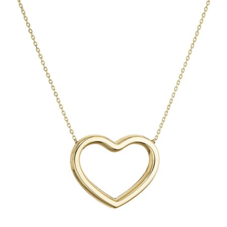 Zlatý 14 karátový náhrdelník srdce 92A00056