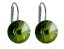 Náušnice tmavo zelené Rivoli so Swarovski Elements Olivine 14 mm