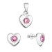 Sada šperků s krystaly Swarovski náušnice a přívěsek růžové srdce 39176.3 Rose