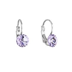 Náušnice Rivoli so Swarovski Elements Violet 8 mm