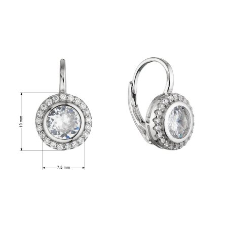 Strieborné visiace náušnice okrúhle 11639.1