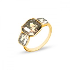 Prsten hnědý se Swarovski Elements Imperial Trio PG44803LCTGS Light Colorado Topaz