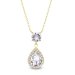 Stříbrný náhrdelník s krystaly Swarovski Elements Briselle NCPG4320CC Krystal