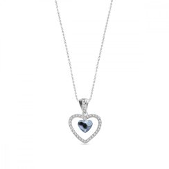 Náhrdelník modrý sa Swarovski Elements Amour NCC28086DB Denim Blue