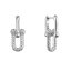 Strieborné náušnice elegantné uzly so zirkónmi 11660.1