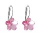 Náušnice so Swarovski Elements kvetinka ružová Light Rose 10 mm