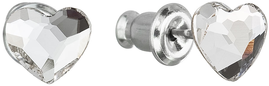 Náušnice se Swarovski Elements srdíčko 51050.1 Krystal 6 mm