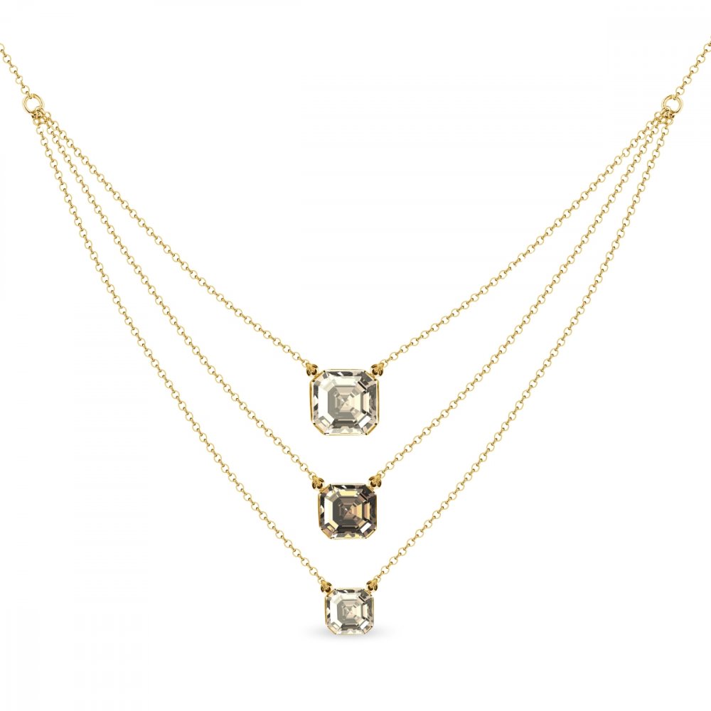Levně Náhrdelník hnědý se Swarovski Elements Imperial Trio NKG3ROLO4480GSLCT Light Colorado Topaz